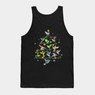 Cute Hummingbird Christmas Tree Xmas Gift Tank Top